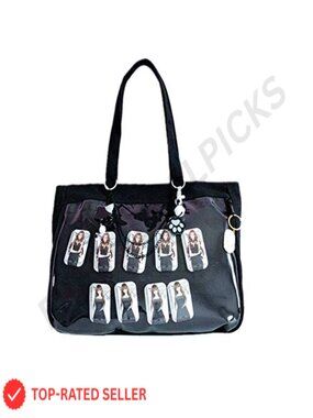 Ita Tote Bag Shoulder Handbag Clear Window for Pins DIY Cosplay